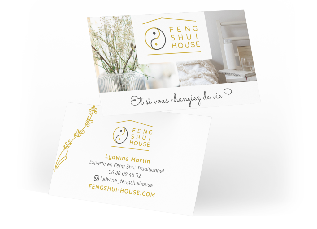Carte de visite recto verso Feng Shui House