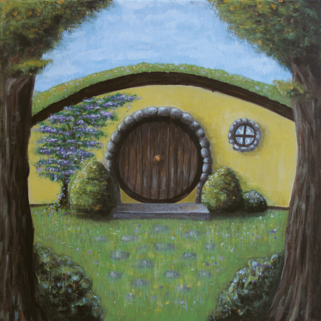 illustration maison de hobbit